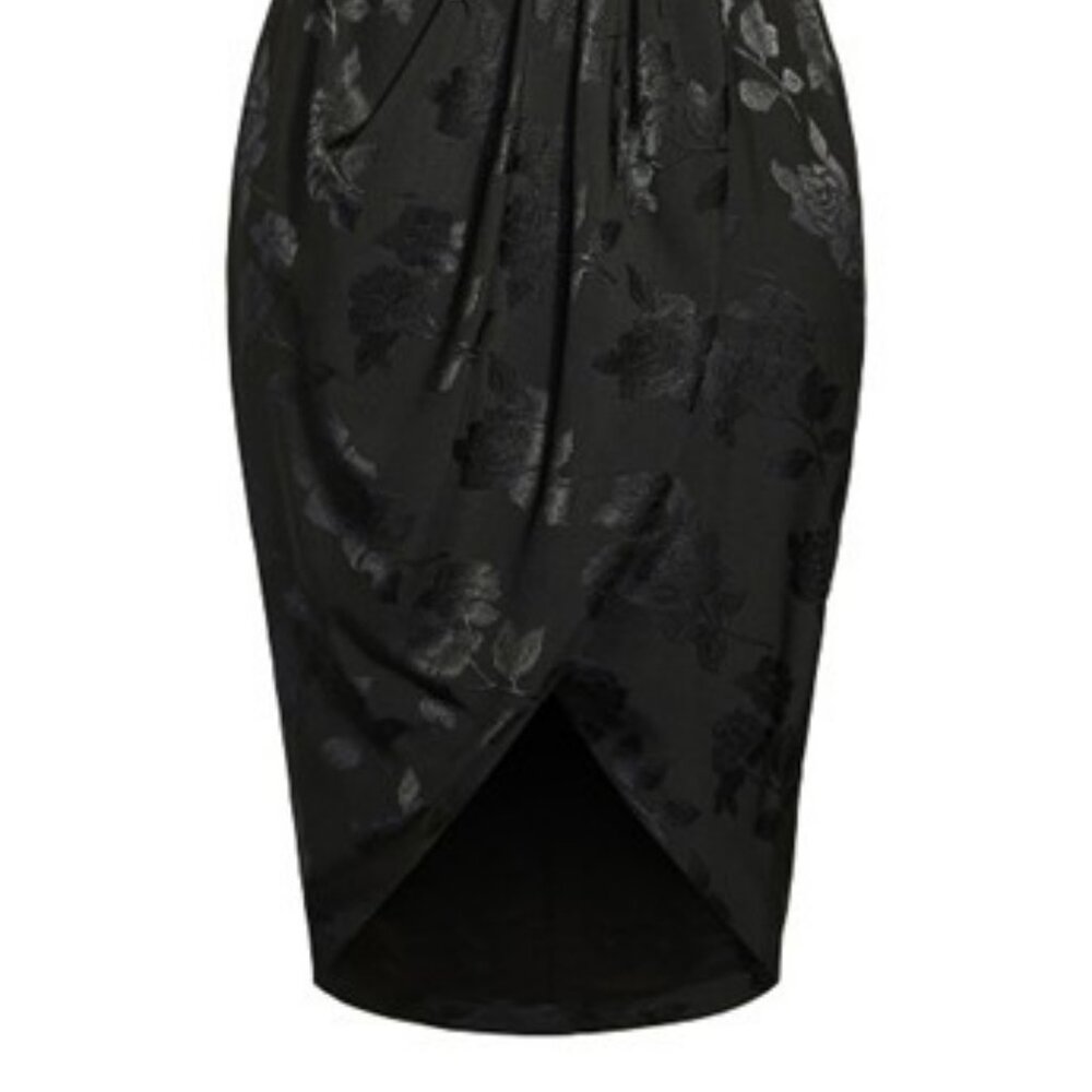 NWT City Chic Black Sweetheart Jacquard Dress - Picture 7 of 7